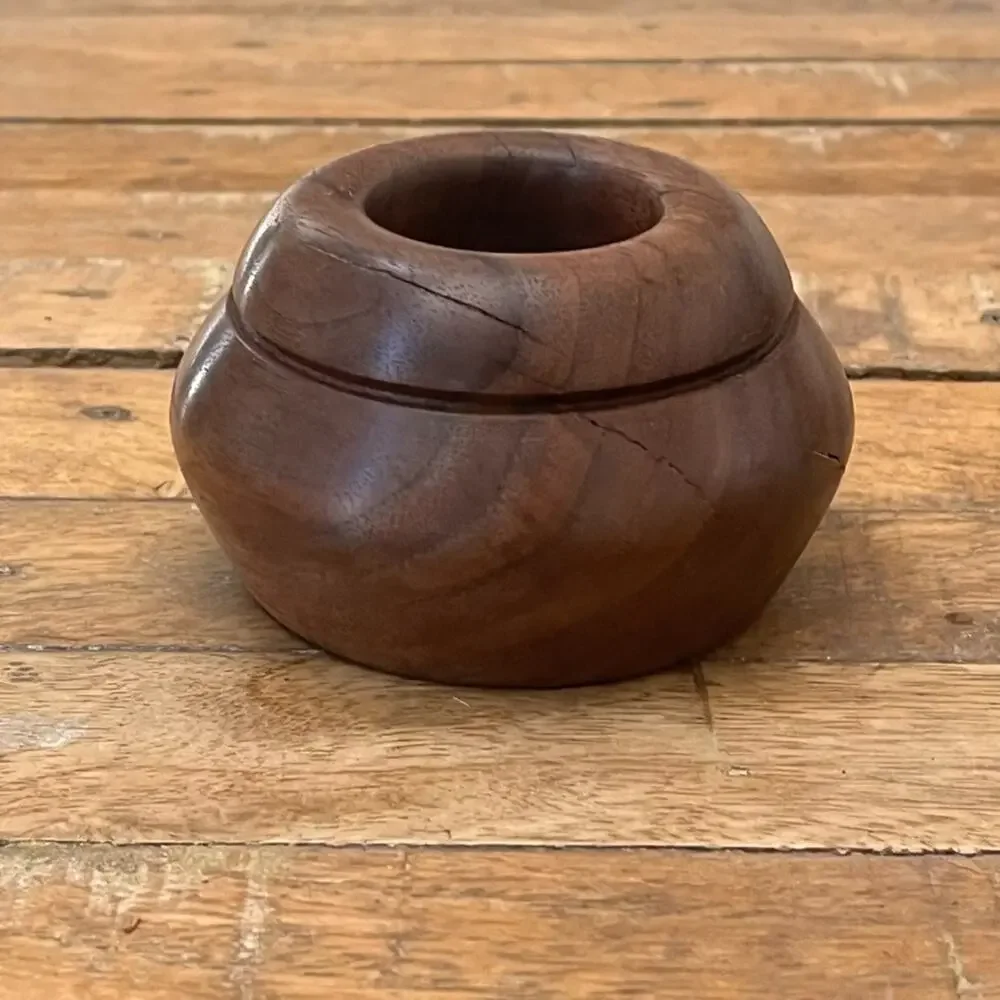 Handcrafted Wooden Candlestick or Tealight Holder 3.5